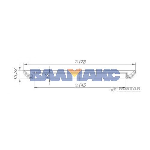 кольцо уплотнительное втулки башмака балансира (145х178х14) КАМАЗ-ЕВРО
