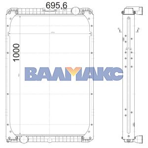 радиатор водяной в сборе (КАМАЗ-5460 с дв. КАМАЗ 740.34-400)