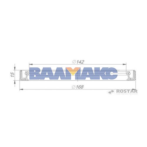 манжета задней ступицы внутренняя с кассетой КАМАЗ-ЕВРО 142х168х15 под кольцо 55111