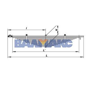 рессора МАЗ-64221 передняя (16 листов) L=1910 мм (без ушка) ЧМЗ