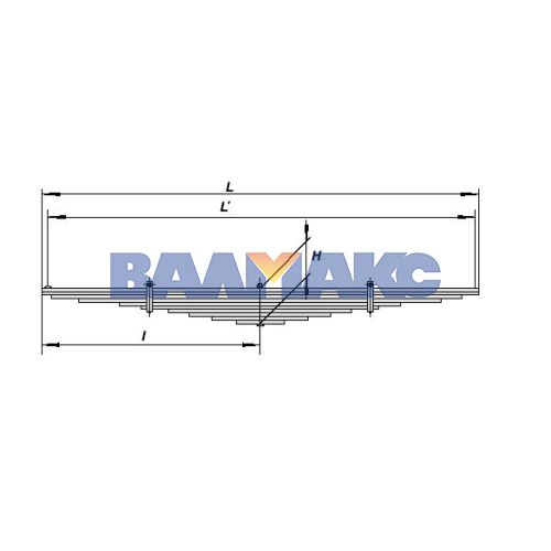 рессора задняя МАЗ (прицеп ,10 листов)