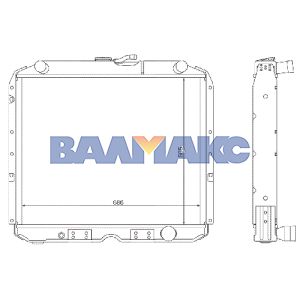 радиатор (УРАЛ-4320 с дв. ЯМЗ 238М2, 236НЕ2; 43206 с дв. ЯМЗ 236М2, 236НЕ2) CUPROBRAZE