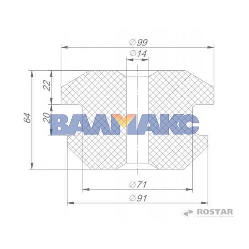 подушка передней опоры двигателя КАМАЗ