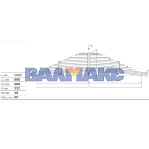 рессора задняя КамАЗ 13 тн (14 листов)