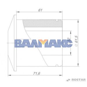 подушка стабилизатора КАМАЗ d=32 мм ROSTAR