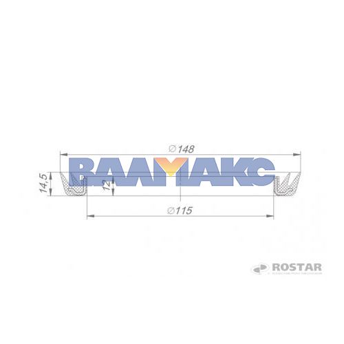 манжета башмака балансира КАМАЗ (пыльник) 115х148х14,5 (РОСТАР) (5320-2918180)