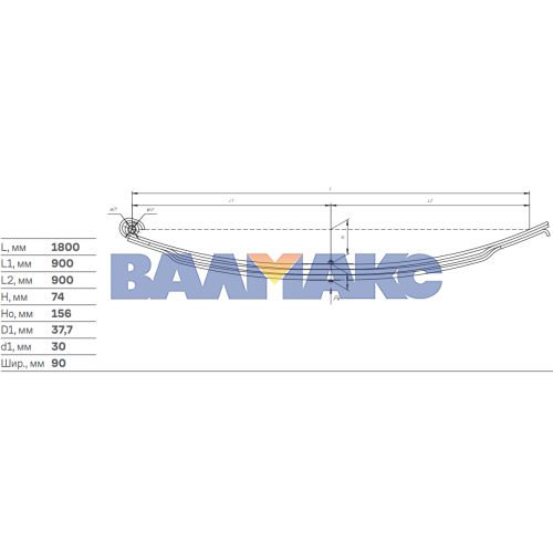 рессора передняя КамАЗ 65115-2902012-15