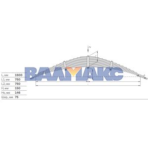 рессора передняя  КамАЗ 55111-2902012-01  (15 листов)