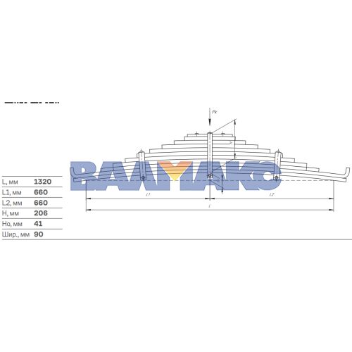 рессора задняя 5322-2912012-02 (11 листов)