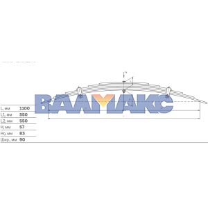 Рессора задняя доп 900906MZ-2913012
