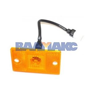 фонарь боковой габаритный 24В желтый светодиодный с проводом КАМАЗ, МАЗ, УРАЛ