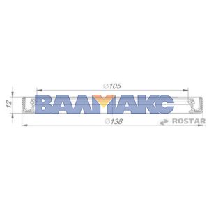 манжета ступицы передней КАМАЗ (105x138x12) Ростар