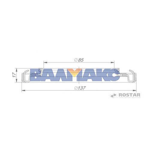 манжета задней ступицы КАМАЗ-ЕВРО 85х137х17 (Ростар)