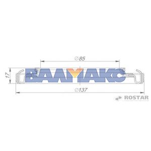 манжета задней ступицы КАМАЗ-ЕВРО 85х137х17 (Ростар)
